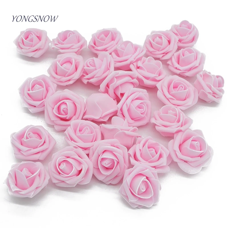 

20pcs/lot 4cm Crimping PE Foam Rose Artificial Flower Head For Confetti DIY Garland Craft Gift Box Hairband Wedding Decor Supply