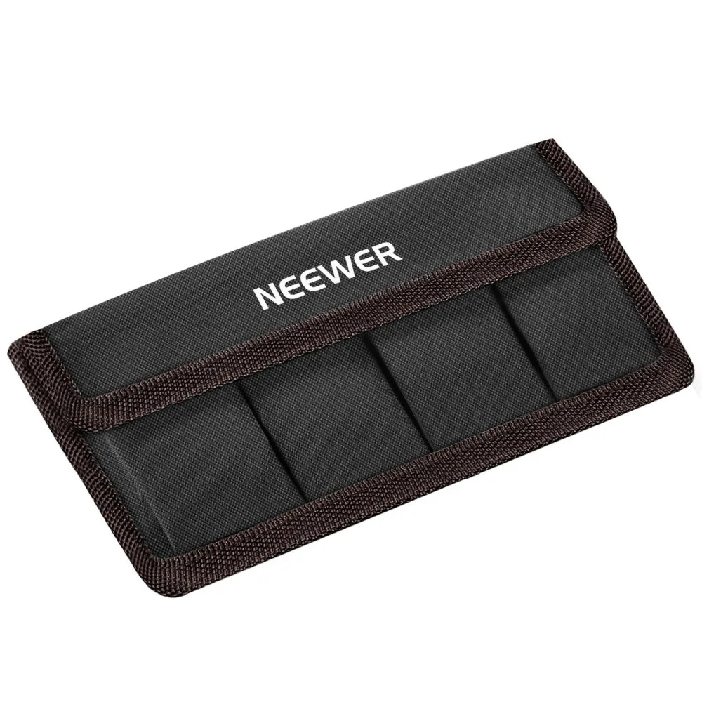 

Neewer DSLR Battery Bag Holder Case for AA Battery and lp-e6 lp-e8 lp-e10 lp-e12 en-el14 en-el15 fw50 f550 battery bags coffee