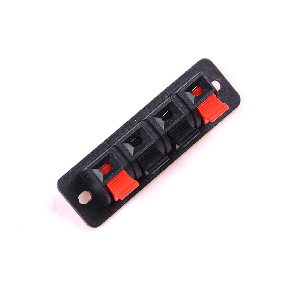 

5PCS Hot Selling Single Row 4 Pin 4 Position Speaker Terminal Board Connectors Push Type Electrical Supplies New