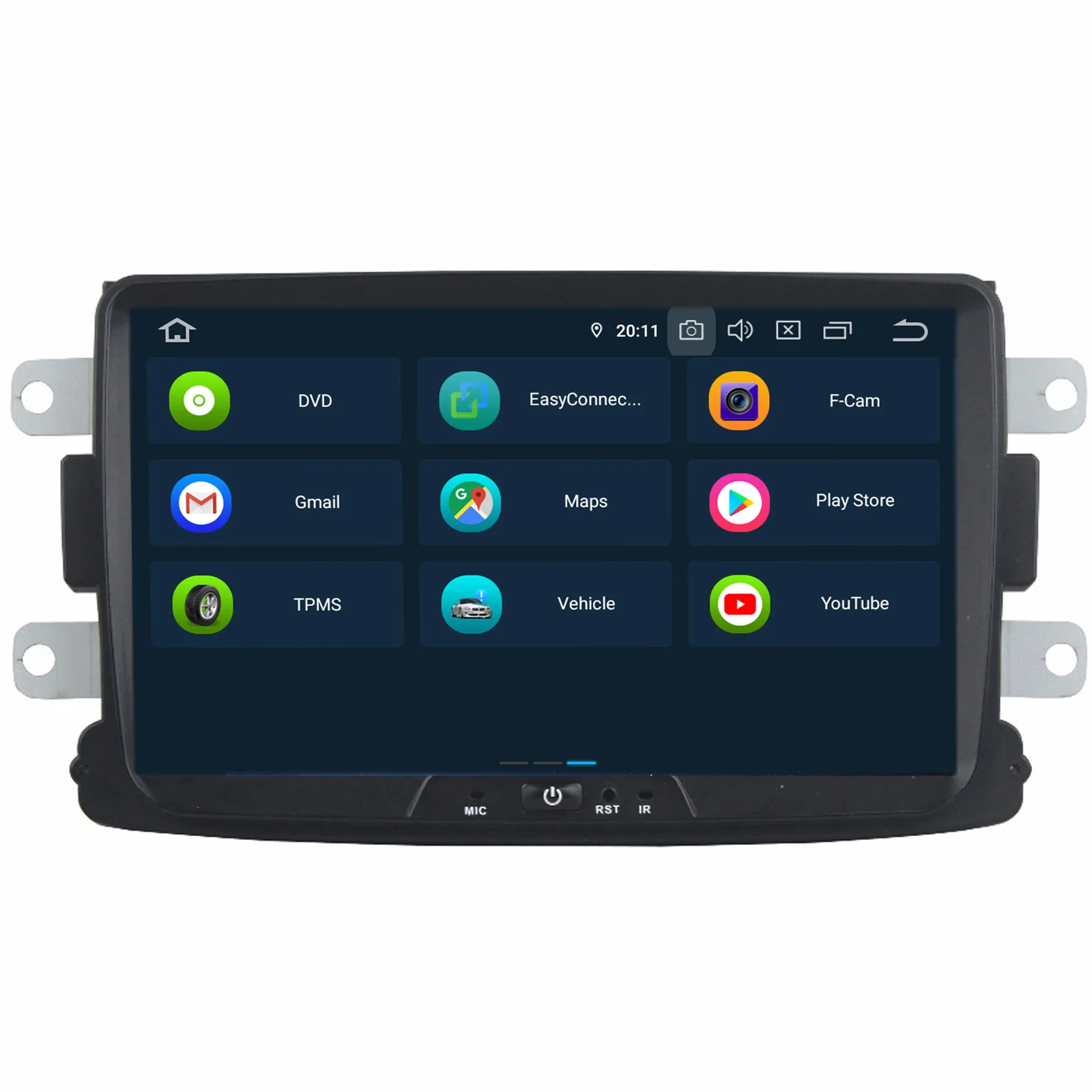 Top COIKA 8" Android 9.0 System PX6 Car GPS Receiver Radio For Renault Duster Sandero Logan Lada Dacia 4G+64G RAM BT Multimedia 2