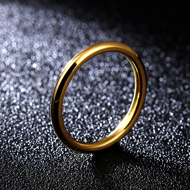 

2.5mm Gold Stainless Steel Ring For Man and Women