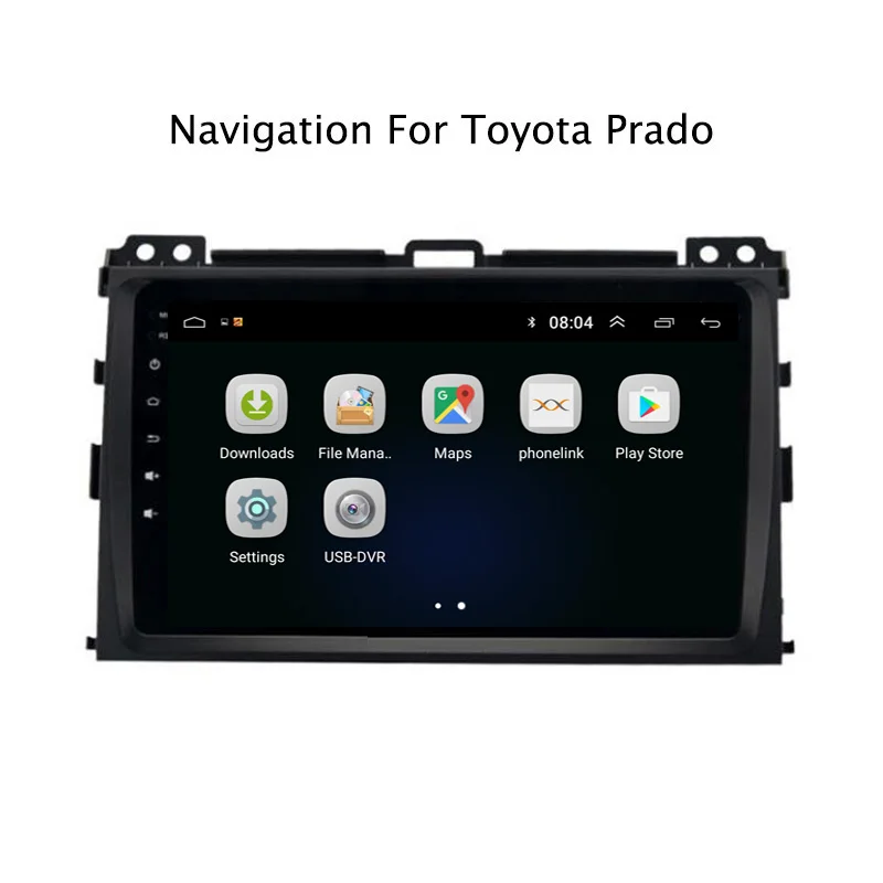 Perfect Ectwodvd 9" Android 8.1 Car DVD Player GPS Navigation For Toyota Prado 2004-2009 Car Radio Stereo 1