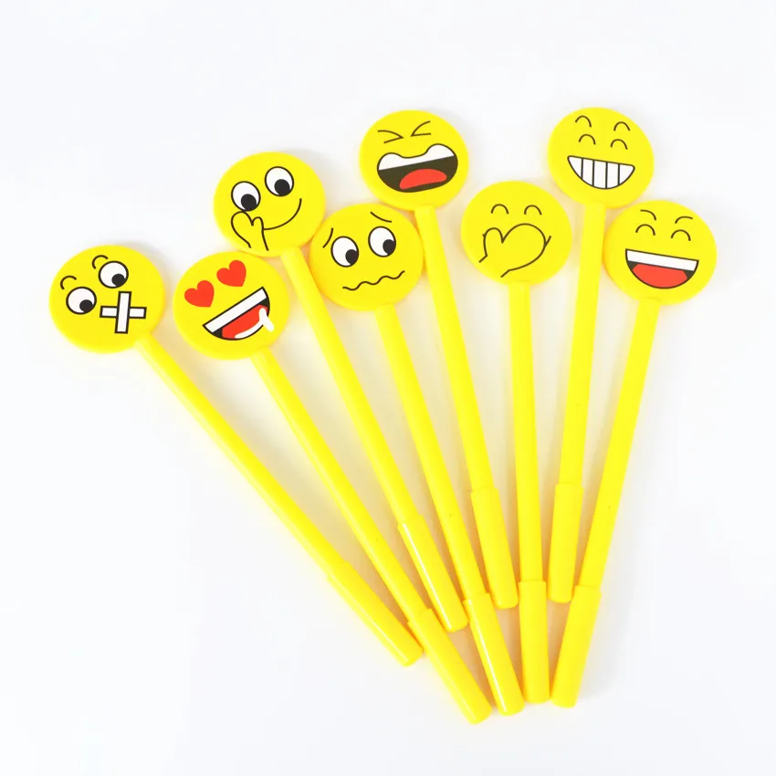 1PC Creative Kawaii Emoji Smile Gel Pen 0.5mm Black Ink Pen Funny Pen