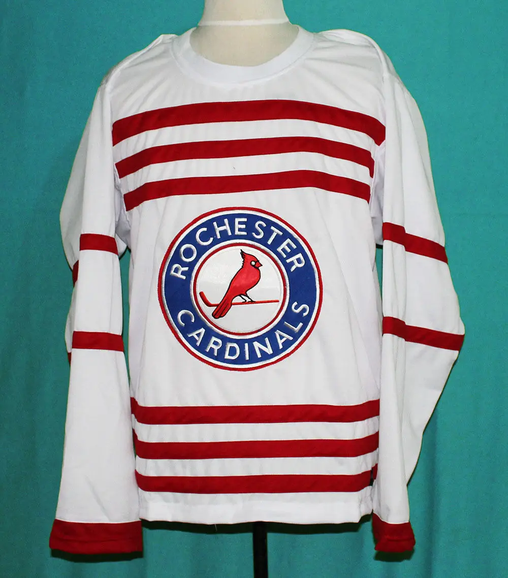 ROCHESTER CARDINALS RETRO Hockey Jersey Embroidery Stitched Customize