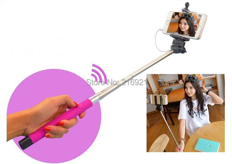 Free Shipping Extendable Stick With a Line of Selfie Monopod Remote Control Handset Self Tripod For mobil Phone iphone | Электроника