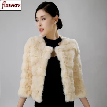 

New Hot Sale Women Genuine Fur overcoats Autumn Winter Warm Soft Real Rabbit Fur Jacket Lady Good Quality Short Rabbit Fur Coats
