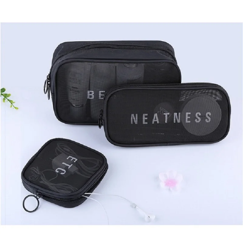 

Three-piece Multifunctional Cosmetic Bag Men Wash Shaving Travel Organizer Bag Portable Large Capacity Women Toilet Makeup Bag