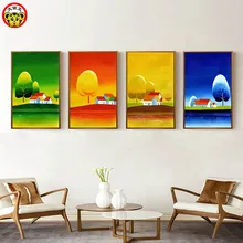 DIY Цифровая живопись, современный минимализм весна лето осень зима сад пейзаж живописный Декор для комнаты живопись