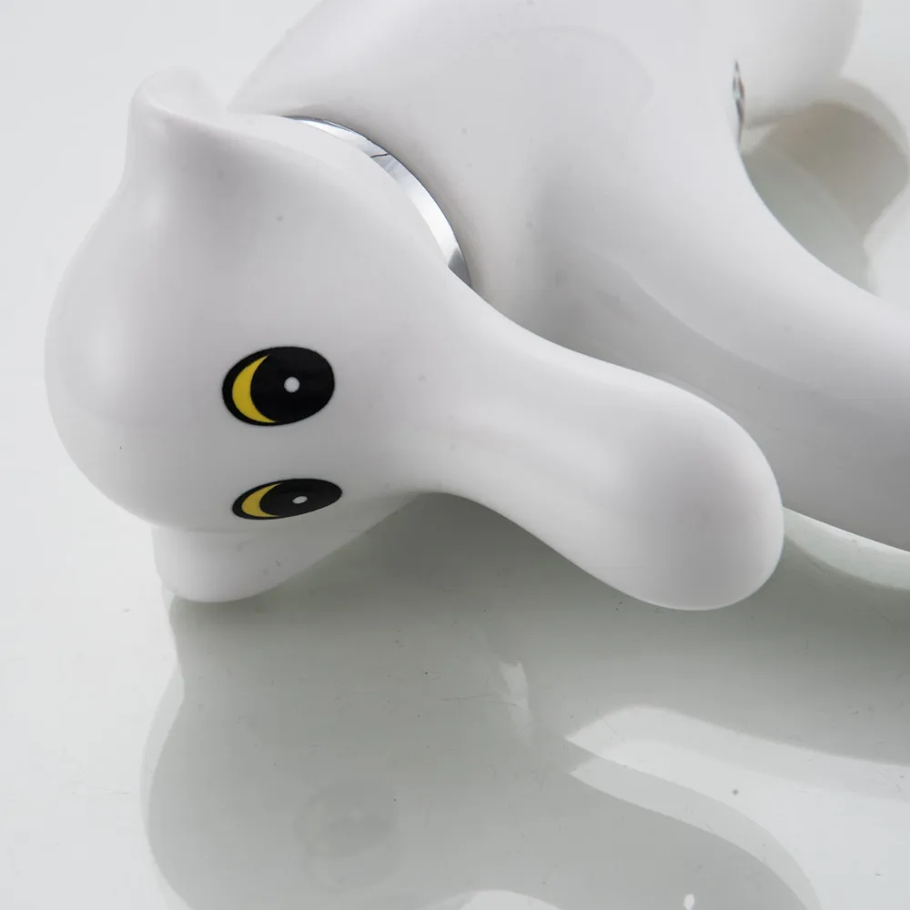 Basin Faucet Cartoon Lovely Children Toddler Home Bathroom Water Trough Faucet Single Handle Hot And Cold Water Ceramic Tap Mci12