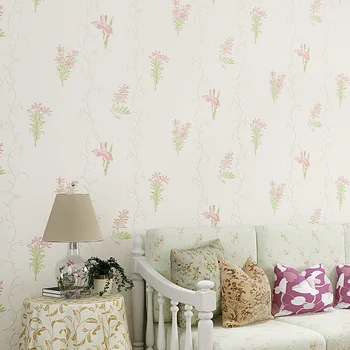 

beibehang flowers non woven wallpaper for TV background mural wall paper For living room bedroom wall murals flooring paper roll