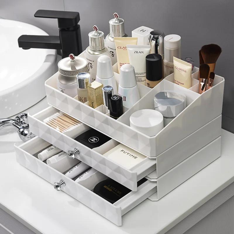 

2/3 Layers Makeup Drawer Storage Cosmetic Organizer Case Container Jewelry Storage Box Holder Makeup Tools & Accessories