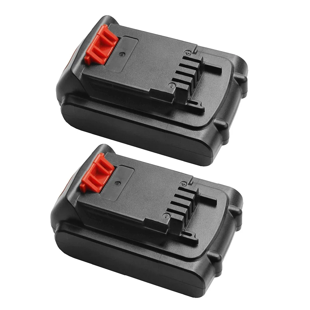 

2X 20V 2000mAh Li-ion LBXR20 Rechargeable battery For Black&Decker LB20 LBX20 LST220 LSW20 SSL20SB SSL20SB-2 ASL186K ASL188K