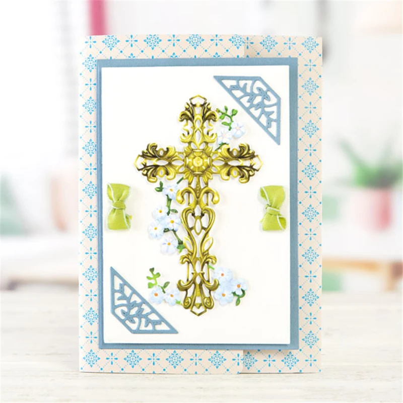 

Naifumodo Lace Cross Dies Scrapbooking Metal Cutting New 2019 Craft Dies Cuts for Card Making DIY Embossing Die Mold Set