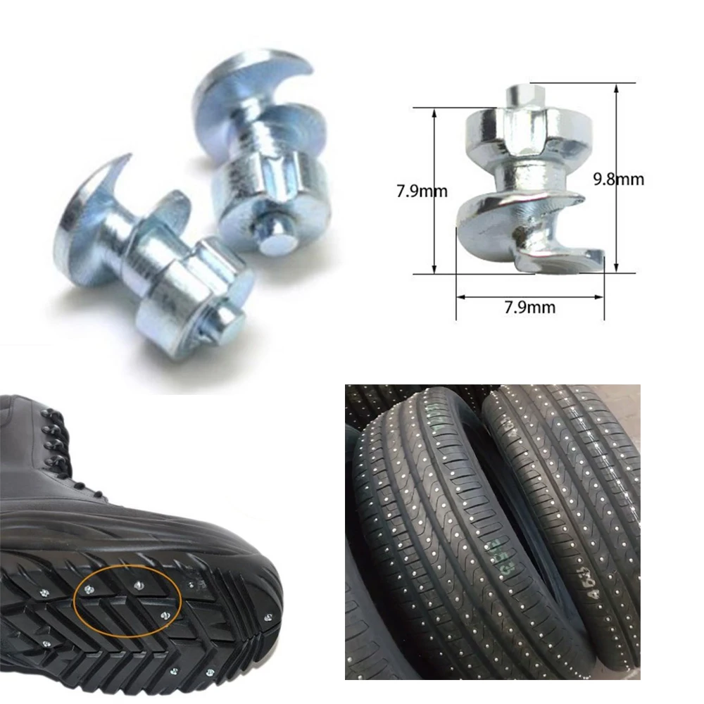 

Vehemo 9.8mm 100PCS Universal Durable Tire Stud Outdoor Car Tire Spike Safety Wheel