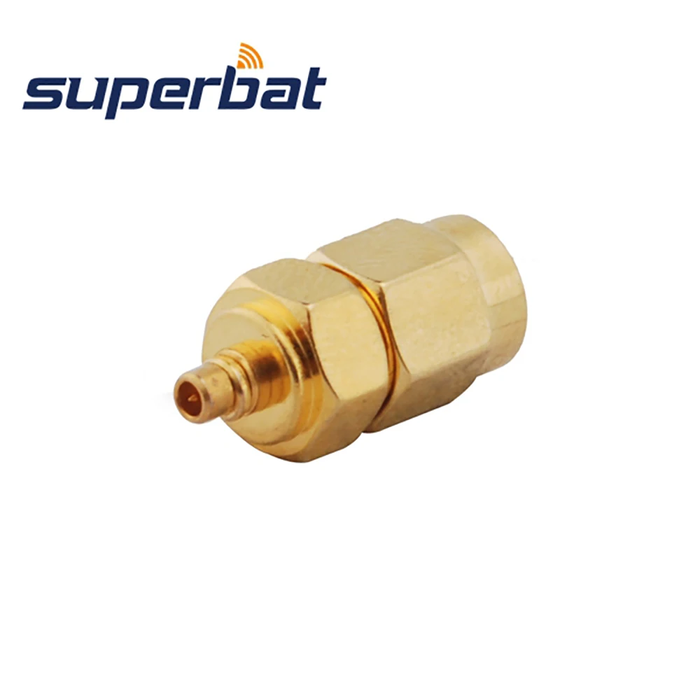 

Superbat 5pcs SMA-MMCX Adapter SMA Male Plug to MMCX Male Plug Straight RF Coaxial Connector Cable Mount 50 Ohm