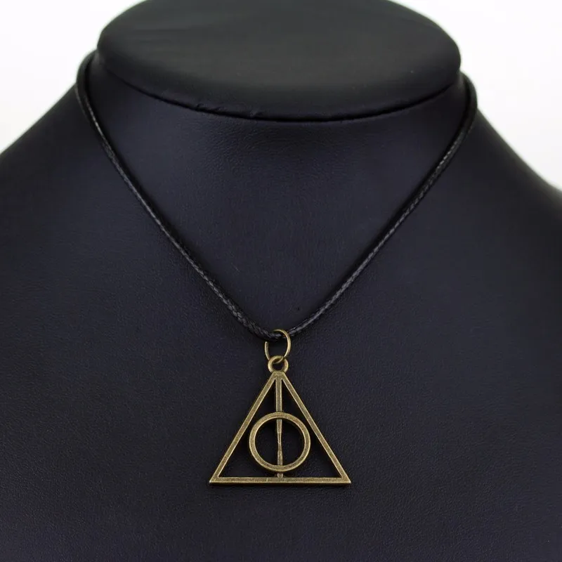 Фильм простой Deathly Hallows Collier крест State мужчины t ожерелье кулон для мужчин женщин треугольные аксессуары фильм подарок