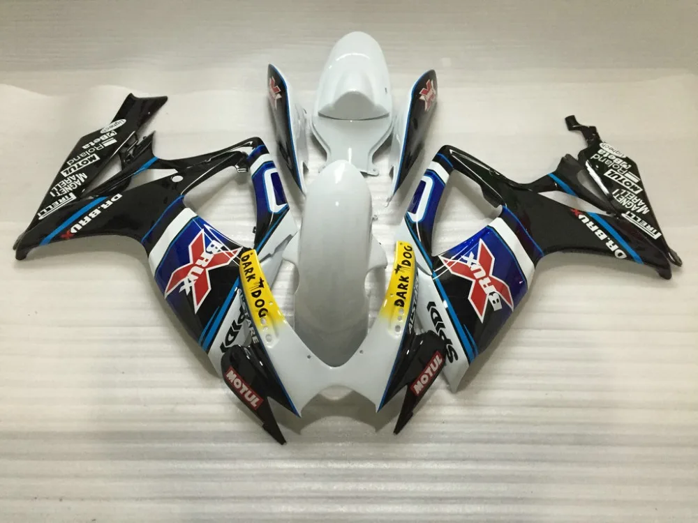 Комплект обтекателей для мотоцикла GSXR600 750 06 07 GSXR750 K6 2006 2007 белая фотография +
