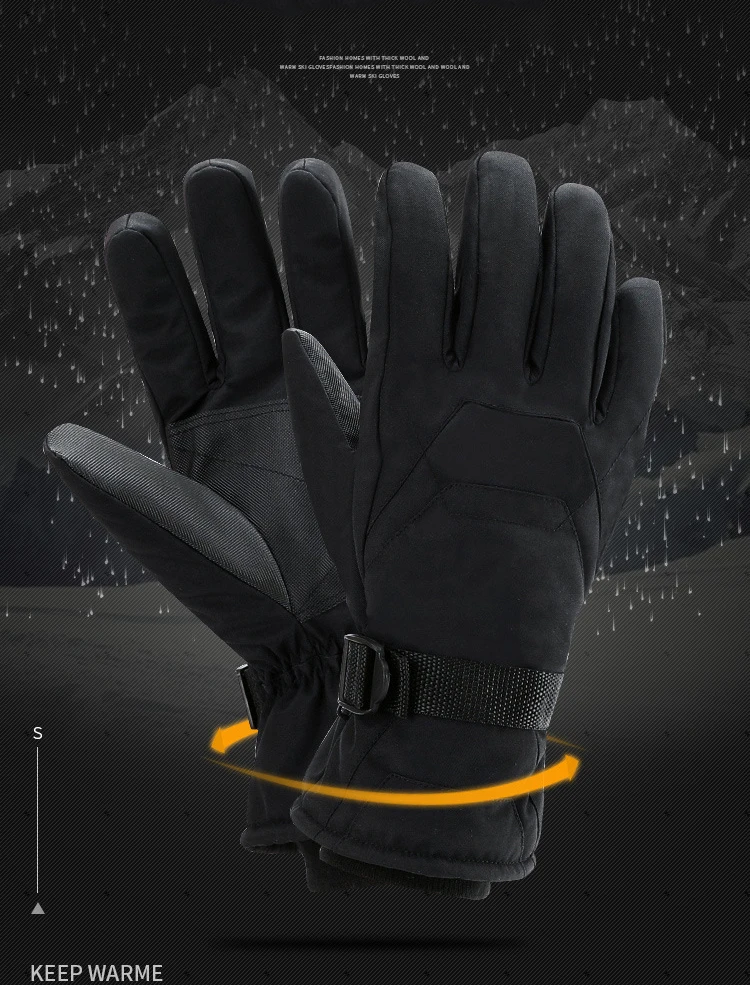 Мужские морозостойкие унисекс водонепроницаемые Зимние перчатки для велоспорта теплые перчатки для сенсорного экрана для холодной погоды ветрозащитные противоскользящие