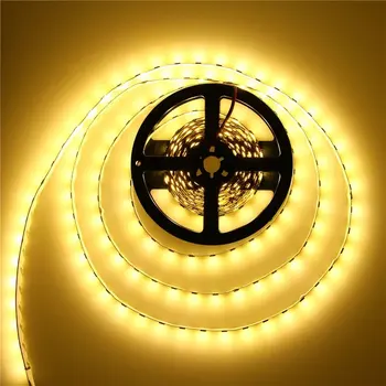 

Mokungit 50M 300 LEDs 5050 SMD Warm White LED Flexible Strip ribbon Light Black PCB DC12V Not Waterproof for Home Garden