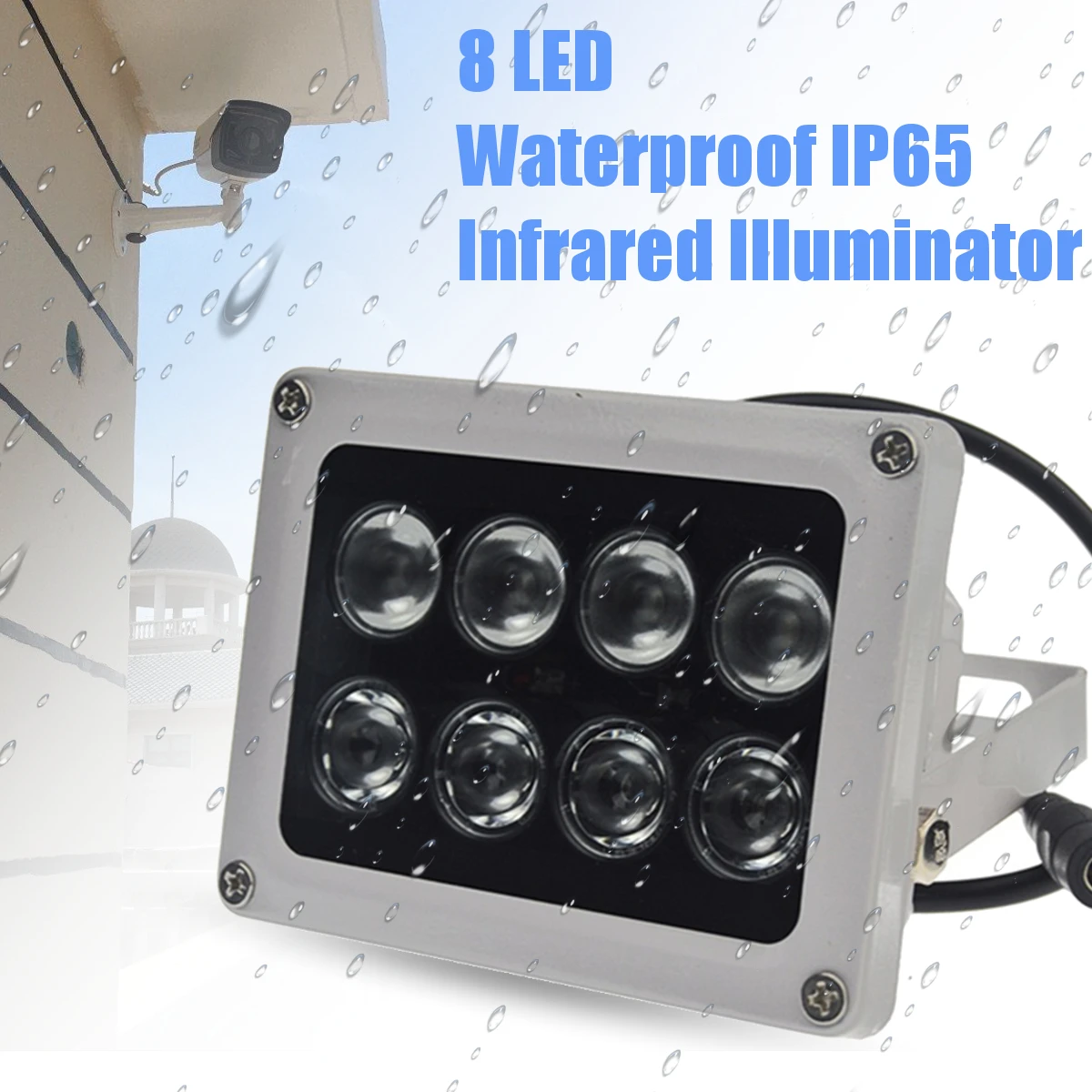  Infrared Light Lamp 8 LEDs IR Night Vision Wide Angle IP65 Waterproof Fill Light for CCTV Securiy A - 32933054535