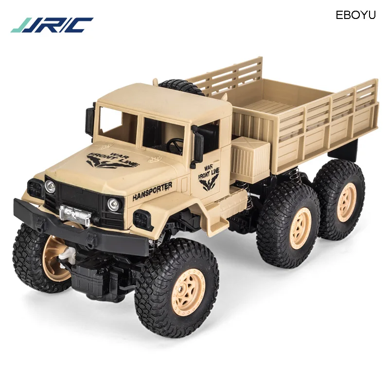 JJRC Q68 Q69 1/18 RC грузовик 2,4G 6WD RC внедорожный гусеничный военный грузовик армейский автомобиль Детский подарок детские игрушки для мальчиков RTR - Цвет: Q69-Yellow