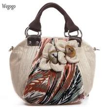 Винтажная женская сумка маленькая льняной мешок для покупок многофункциональная сумка через плечо Повседневная универсальная дорожная сумка