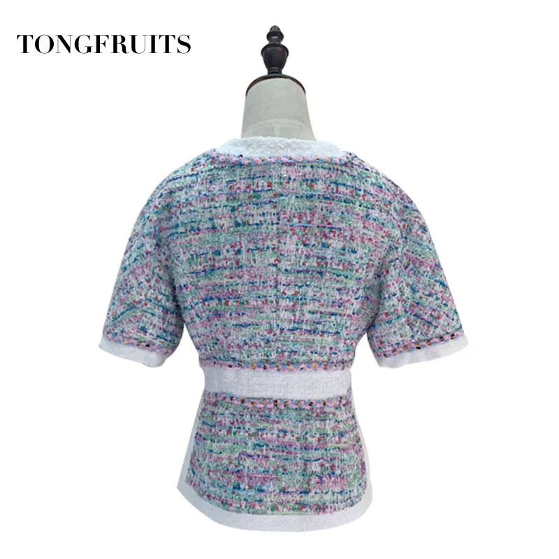 Women Colorful Woven Fabric Coat Casual Ladies Slim Fit Jacket Fashion Streetwear Loose Long Sleeve Autumn Outerwear Tops