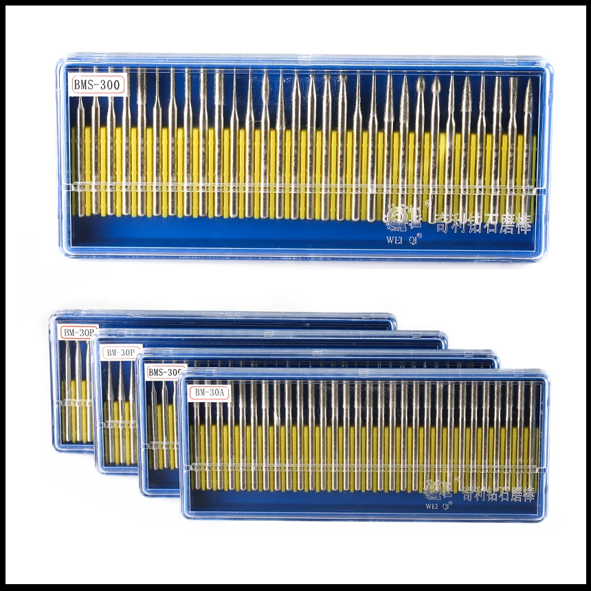 

1mm 1.5mm 2mm 2.5mm 3mm Cylinder Taper Ball Head 3mm Shank OD Jade Carving Machine Grinding Buffing Tool Diamond Polishing Head