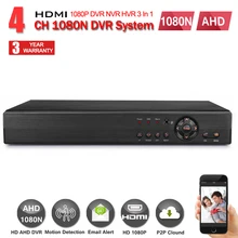 Система Скрытого видеонаблюдения цифровой видеорегистратор 4-канальный 1080N цифрового видео Регистраторы 4CH гибридный цифровой видеорегистратор гибридный видеорегистратор система NVR P2P H264 безопасности дома ЕС Мощность-каталические свечи зажигания