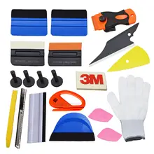 EHDIS 21 Unids Car Window Tint Herramientas Kit de Vinilo Película Del Abrigo Del Coche Herramientas estilizadoras Arte Cuchillo Cortador de Vinilo Imán Titular Escobilla de Goma Herramienta de Limpieza