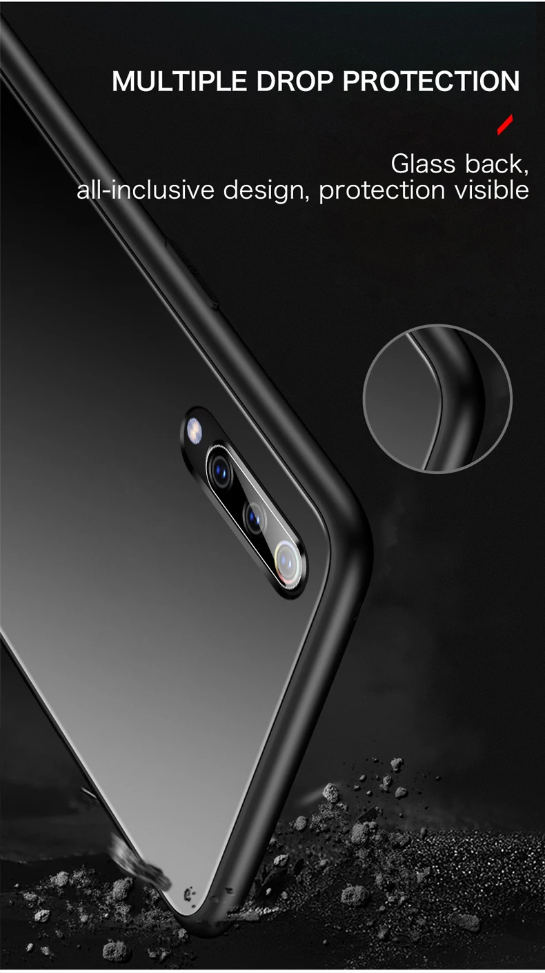 Luxury Plain Glass Case For Xiaomi Mi 10 8 9 SE Lite F1 Redmi Note 5 6 7 Pro Plus Pocophone F1 Phone Cover