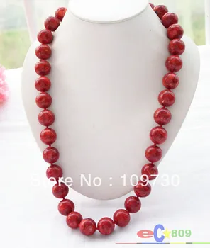 

Jewelry 0011897 Huge 20 18mm nature round red coral bead necklace