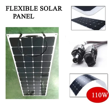 

130W semi flexible solar panel A grade solar cell 22% charging efficiency 5 year free warranty