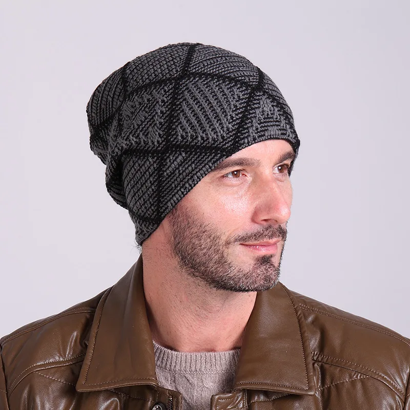 New Arrive Winter Knitting Hats  for Men  Cashmere Wool  Warm 