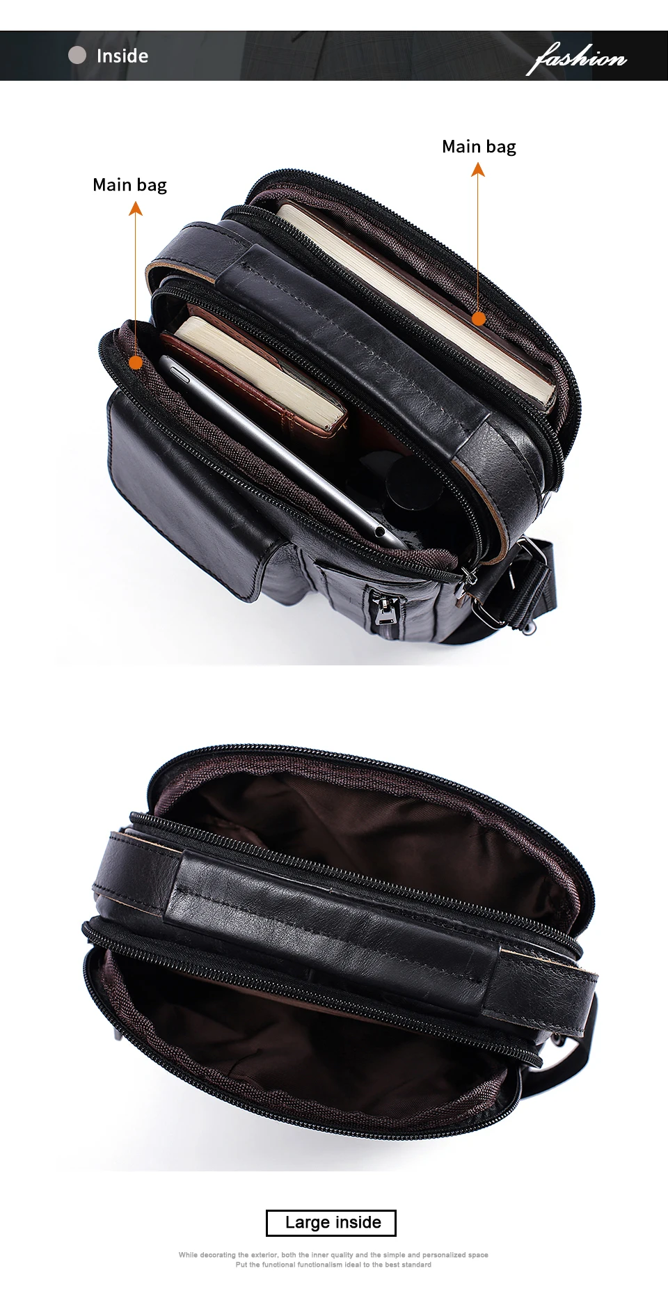 WESTAL Genuine Leather Men's Bags Crossbody Bags Flap Male Messenger Bag Men Leather Small Ipad Holder Shoulder Bag naturally 8211_01 (3)