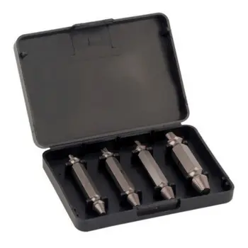 

4Pcs/lot Broken Bolt Remover Damaged Double Heads Steel Bolt Remover Screw Extractor Drill Bits Guide Set,Woodworking Tool