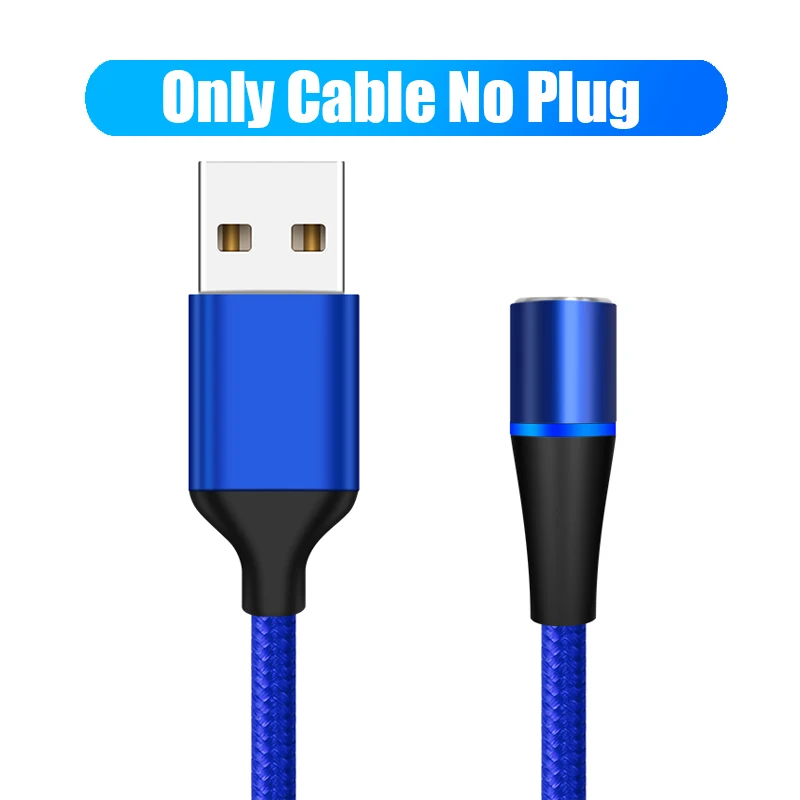 Магнитный кабель type C Micro USB 8 Pin Магнитный usb кабель для зарядки для Iphone X 7 8 Xs Max samsung S9 huawei P20 Шнур зарядное устройство - Цвет: Only Blue Cable
