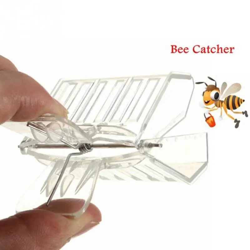 

1pcs Transparent Plastic Beekeeping Clip Queen Bee Catcher Cage With Clips Bee Catcher Durable Beekeeper Tool Equipment