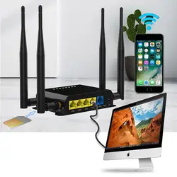 В наличии быстрая скорость 4g wifi маршрутизатор gsm wcdma lte точка доступа с 4 5dbi антеннами для камеры поддержка 30 устройств mtk7620a чипы