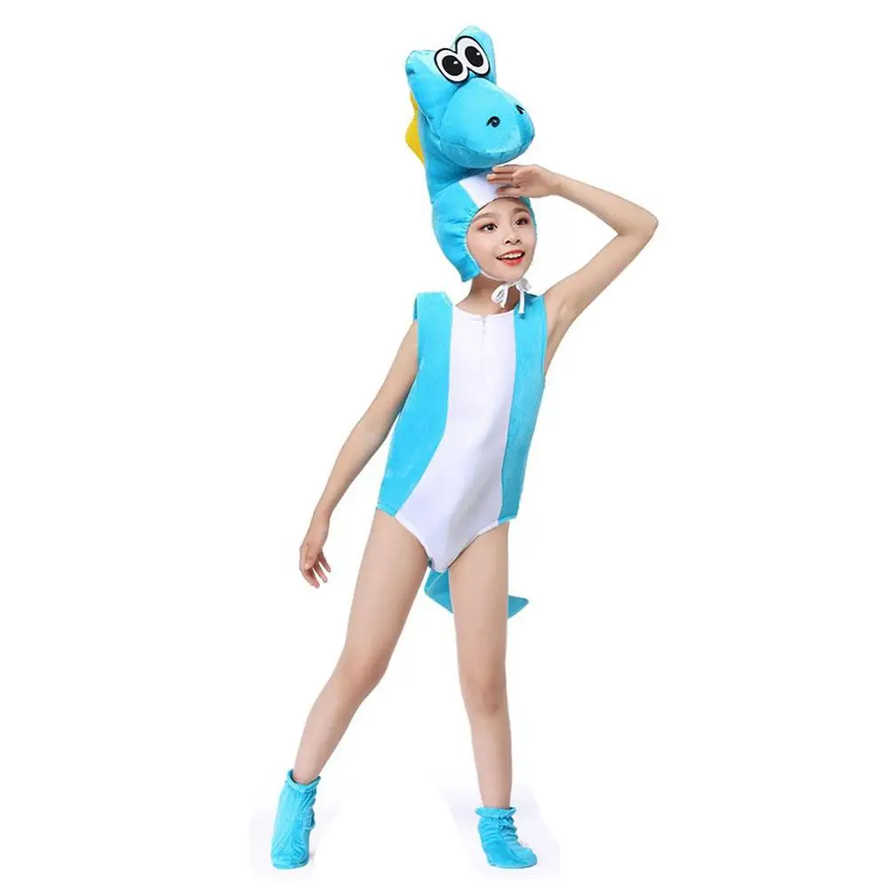 

Kids Children Halloween Cartoon Dinosaur Cosplay Costume Full Set Outfit Uniform Halloween Carnival Cosplay Costume