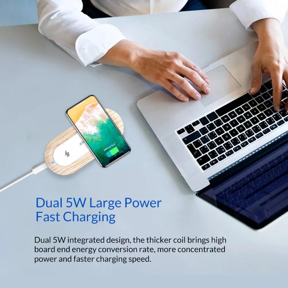  ORICO Drahtlose Ladegerät für iPhone X 8 XS 10W USB Wireless Charging für Samsung Galaxy S8 S9 S7 R