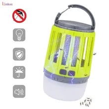 2 in 1 USB Rechargeable LED Mosquito Killer Lamp High Low Light 360 400NM UV Mosquito