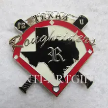 Техасский бейсбольный лацкан на заказ изделие вашим дизайном Железный мягкий Эмаль Серебряный никелированный