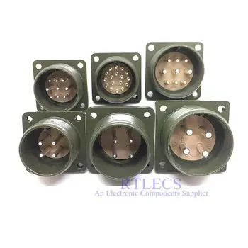 

1 Piece MS308A MS308B Servo Motor Connector Aviation Circular Plug 18-10 20-4 20-18 20-29P 22-22 24-11S Male Pin Square Flange