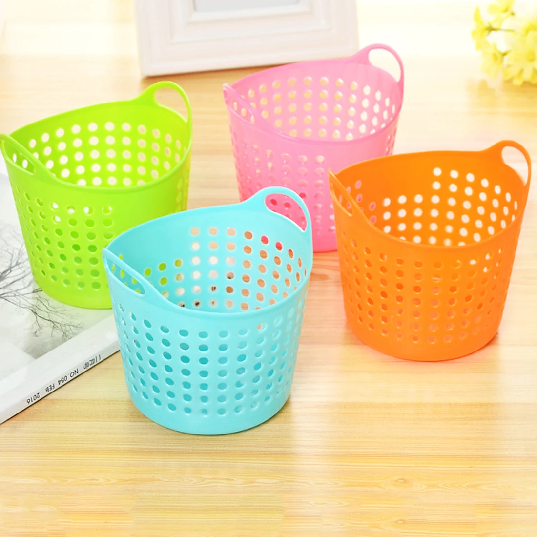 

DIY Desktop Storage Basket Sundries Underwear Toy Storage Box Cosmetic Book Organizer Stationery Container Laundry Basket