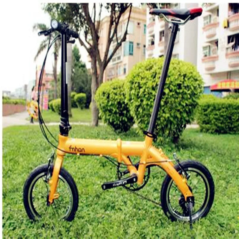 2019 NEWEST!!!FNHON 14 INCH Popular Folding Convenient Travel Bicycle Mini Modified Bike Ultra Light Frame