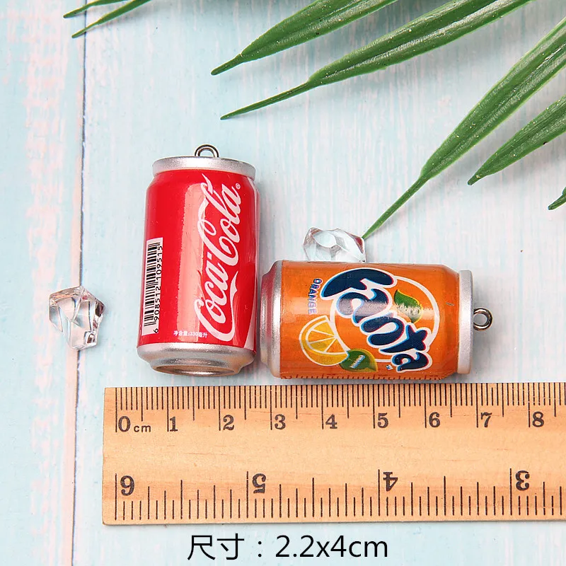 Yamily 6 шт./22*4 мм Slime Charm Sprite Becker Cola Cans Slime charm подвеска для изготовления принадлежностей с сумкой на шнурке для DIY