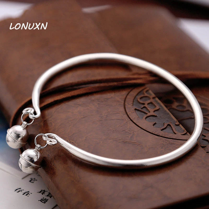 High Quality bells 999 Stamped sterling silver Anklet 925 pure silver chain genuine solid silver Anklet For Women Jewelry gift High Quality bells 999 Stamped sterling silver Anklet 925 pure silver chain genuine solid silver Anklet For Women Jewelry gift