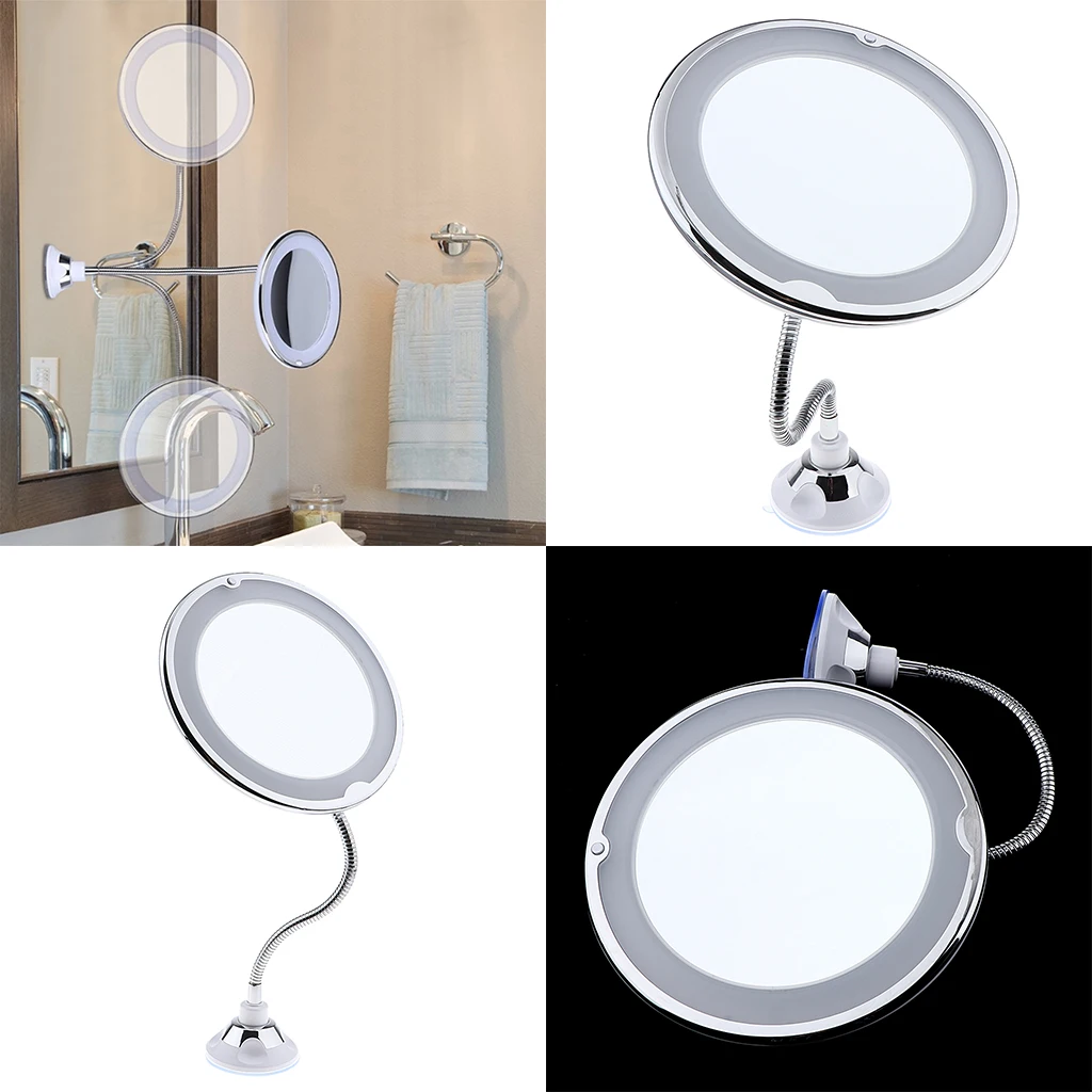 360 ° قطب 10x التكبير الحائط LED المضاء مرآة زينة للحمام للماكياج الحلاقة دش 2 قطعة 360 ° قطب 10x التكبير الحائط LED المضاء مرآة زينة للحمام للماكياج الحلاقة دش 2 قطعة