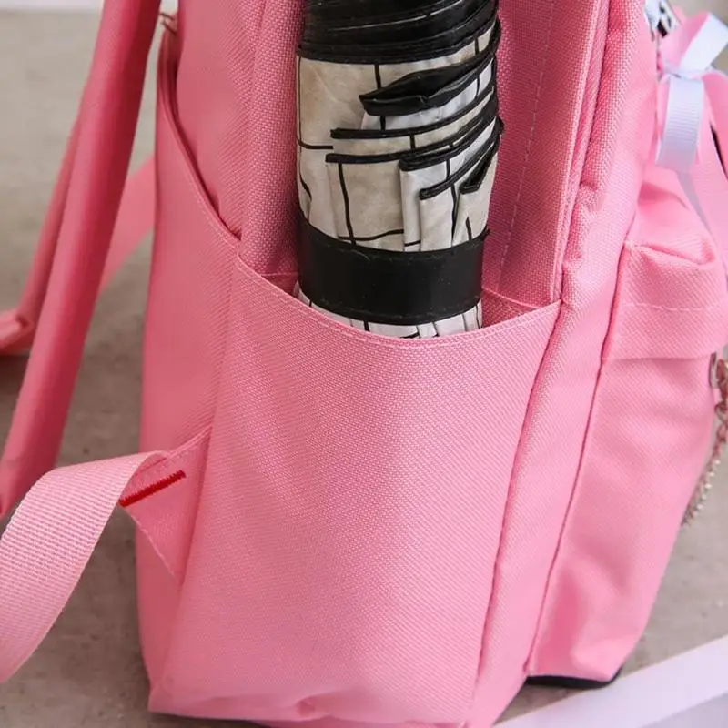 4 шт./компл. Лента Сеть бантом Mochila рюкзак туристические рюкзаки отдыха рюкзак для девочек-подростков классический школьный рюкзак